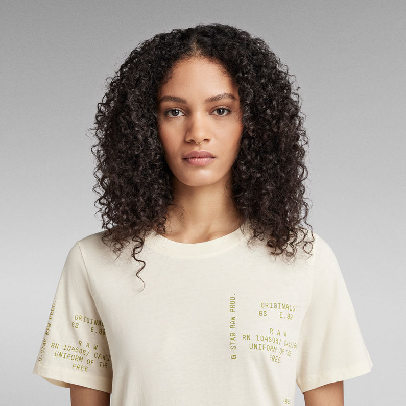 G-Star RAW® Type Face Graphic Top White