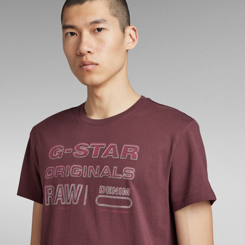 G-Star RAW® Camiseta Originals Stamp Morado