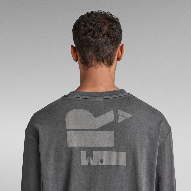 G-STAR® T-shirt Back Typography Boxy Noir