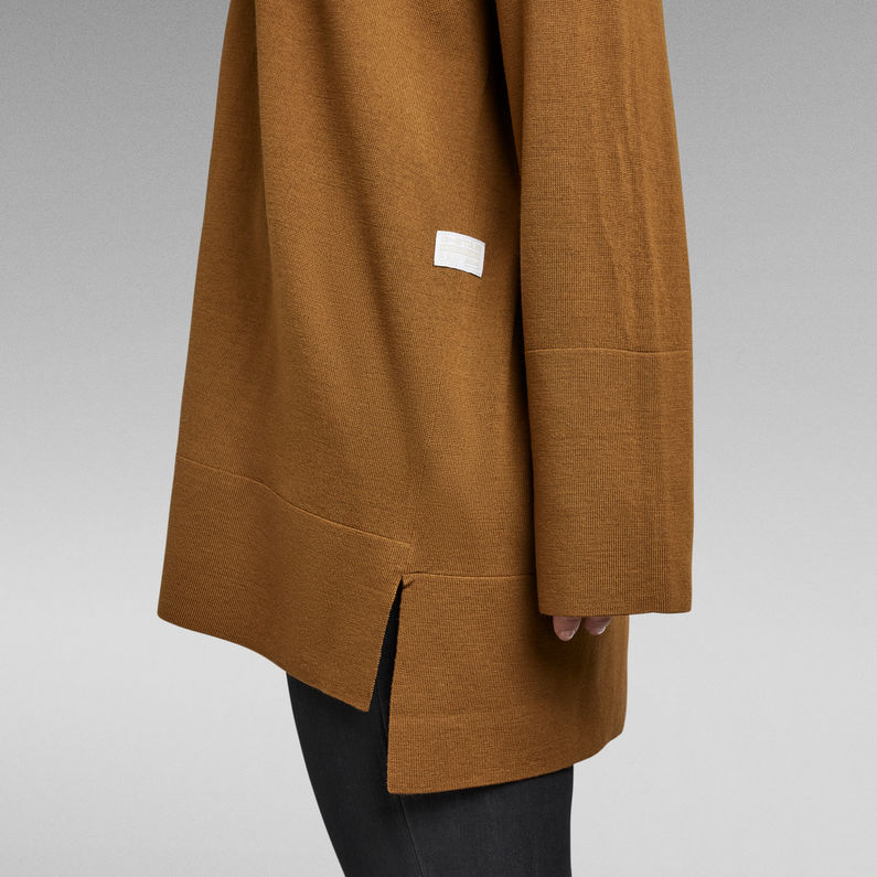 G-STAR® Oversized V-Neck Knitted Pullover Braun