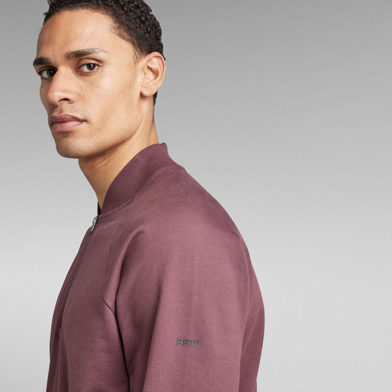 G-STAR® Sudadera ligera Bomber Half Zip Morado