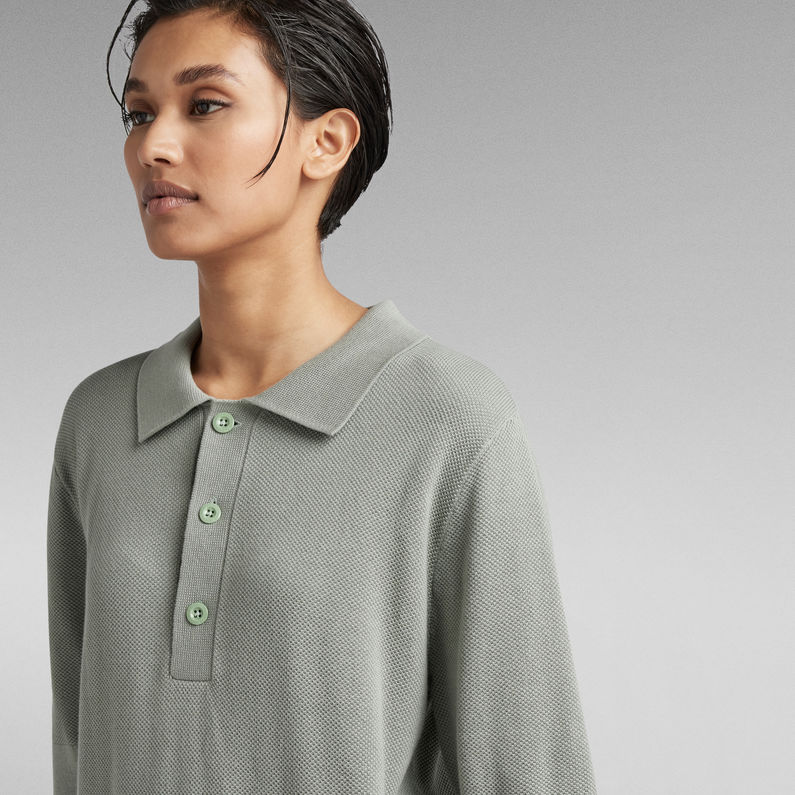 G-STAR® Unisex Polo Knit Light blue