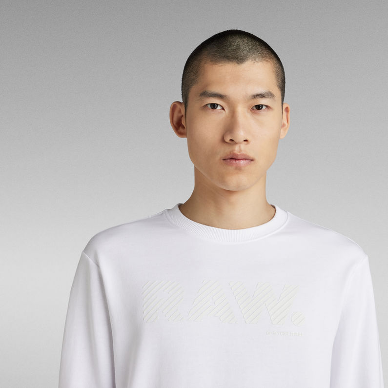 G-STAR® Regular Crew Neck Graphic Sweat White