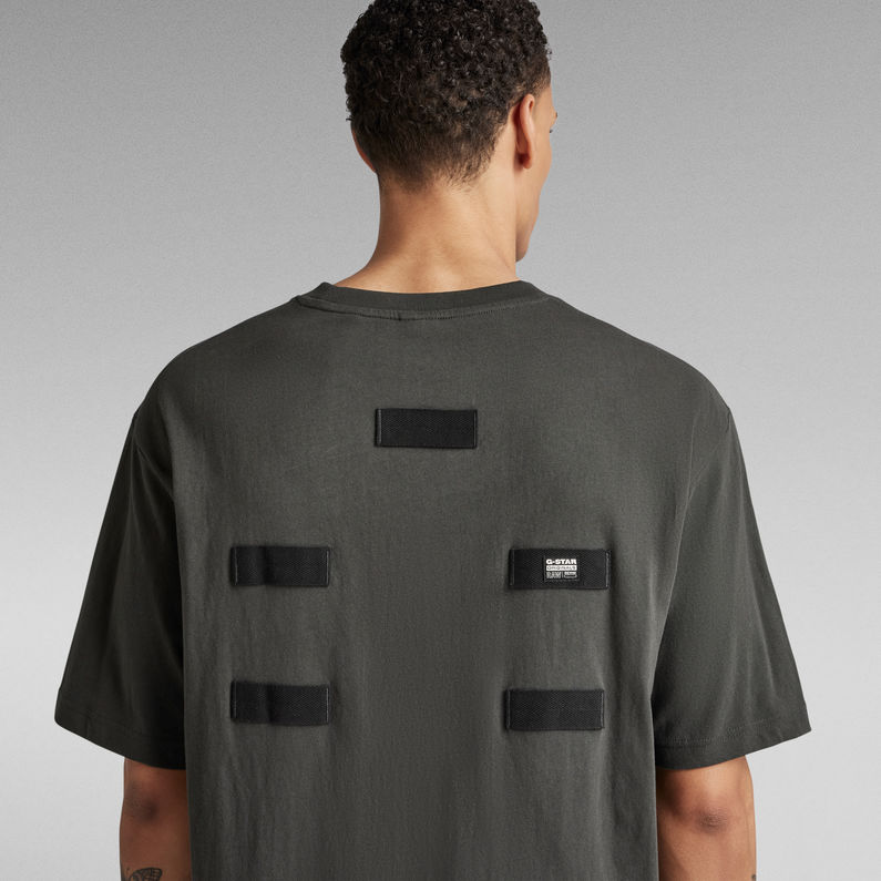 G-Star RAW® Unisex Back Tape Oversized T-Shirt Grau