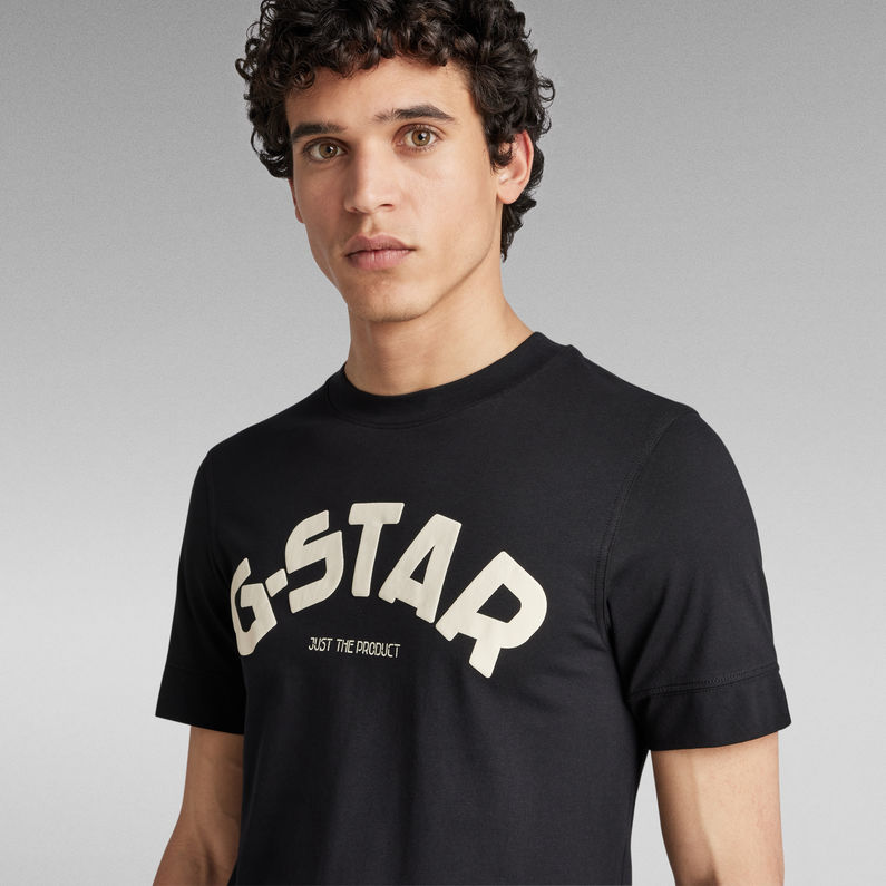 g-star-raw-puff-logo-slim-t-shirt-schwarz