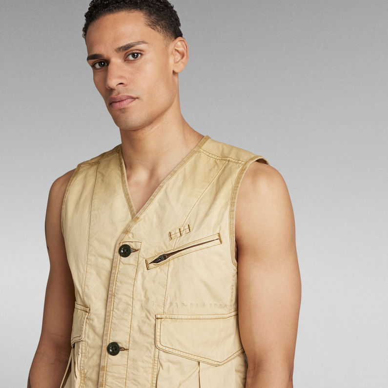 G-STAR® Washed Cargo Vest Beige