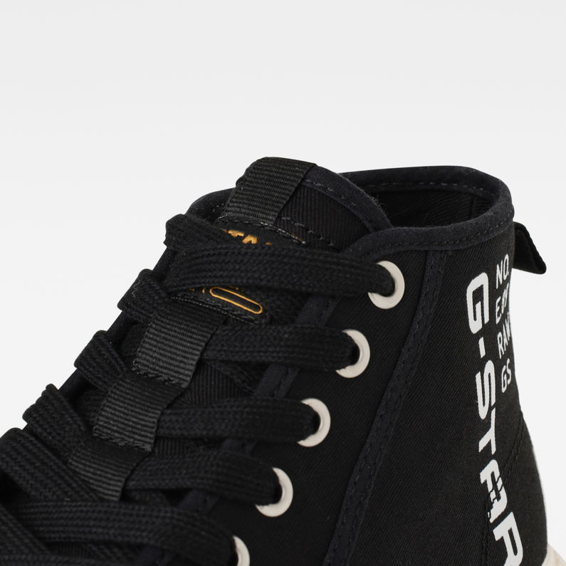 G-Star RAW® Noril Mid Canvas Logo Sneakers Black detail