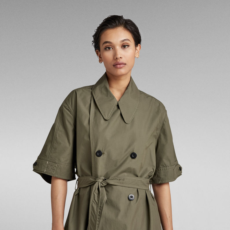 G-STAR® High Trench Kleid Grün