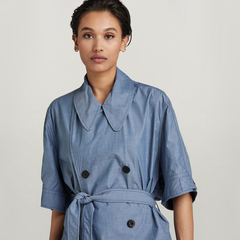 G-Star RAW® High Trench Dress Medium blue