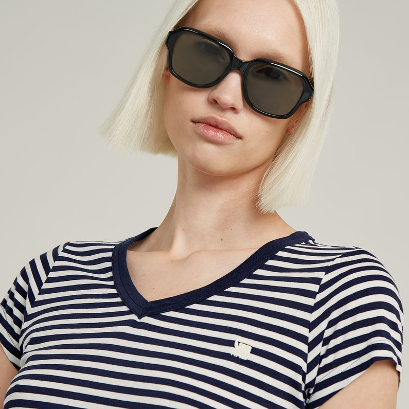 G-Star RAW® Camiseta Eyben Stripe Slim V-Neck Multi color