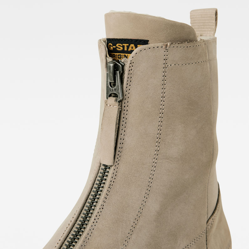 G-STAR® Kafey Platform Mid Zip Nubuck Boots Beige detail