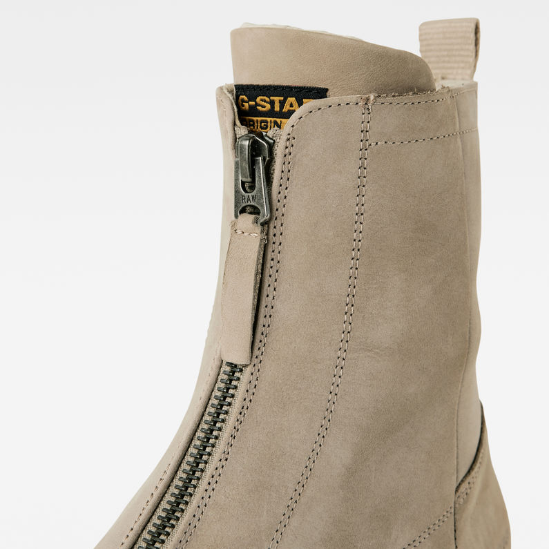 G-Star RAW® Kafey Platform Mid Zip Nubuck Boots Beige detail