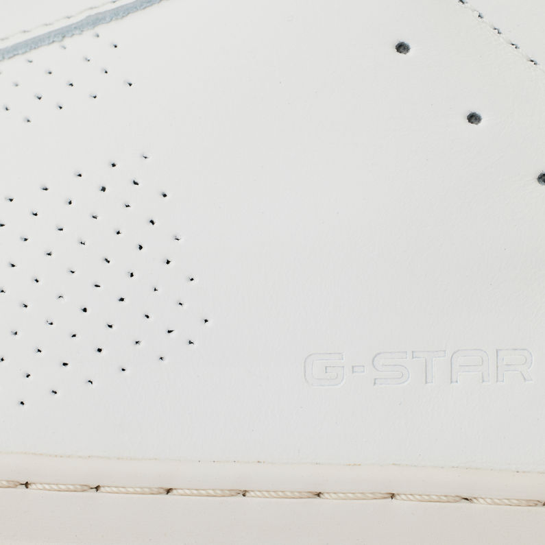 G-Star RAW® Baskets Loam II Leather Blanc fabric shot