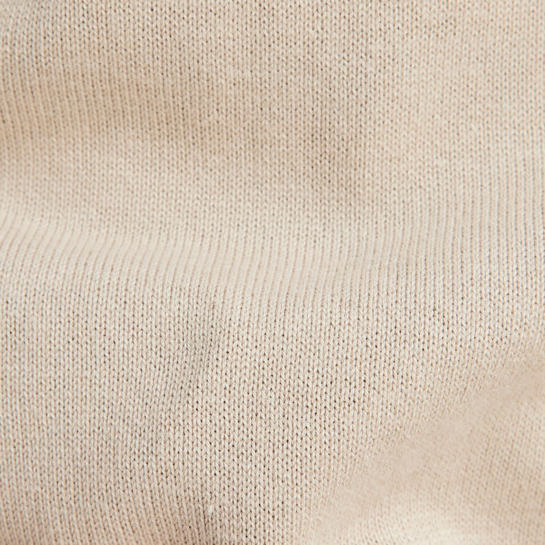 G-STAR® Half Zip Pocket Knitted Sweater Beige