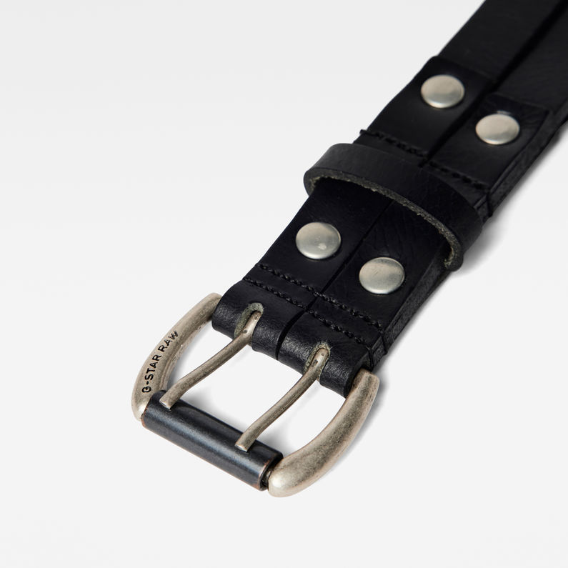 G-Star RAW® Double Dast Belt Metal detail shot buckle