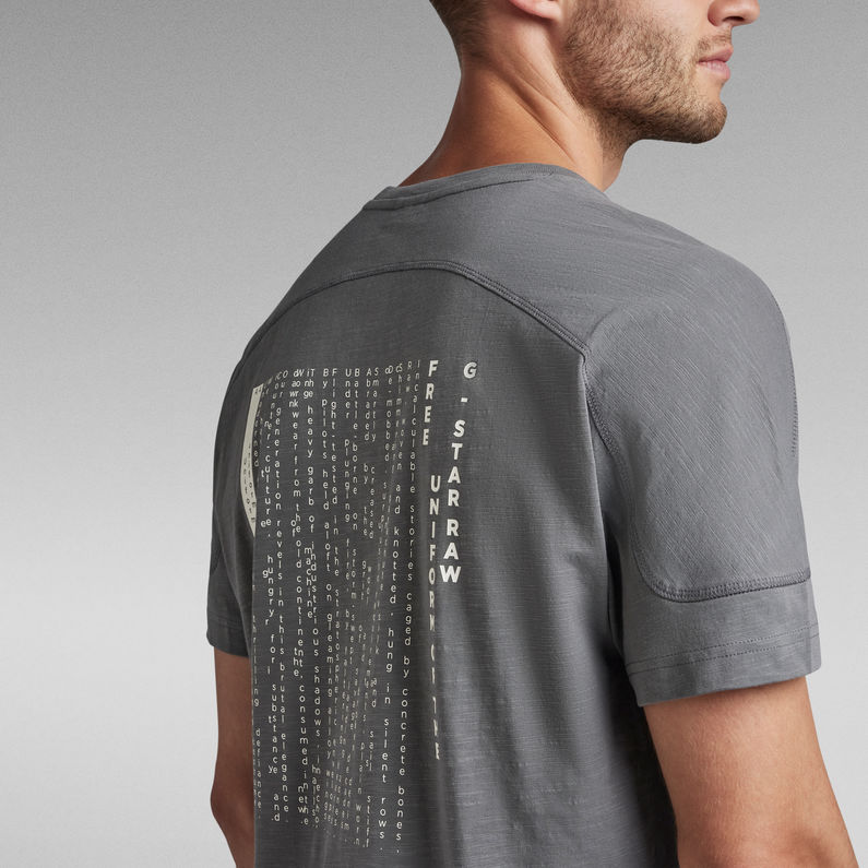 G-STAR® Korpaz Text T-Shirt Grau