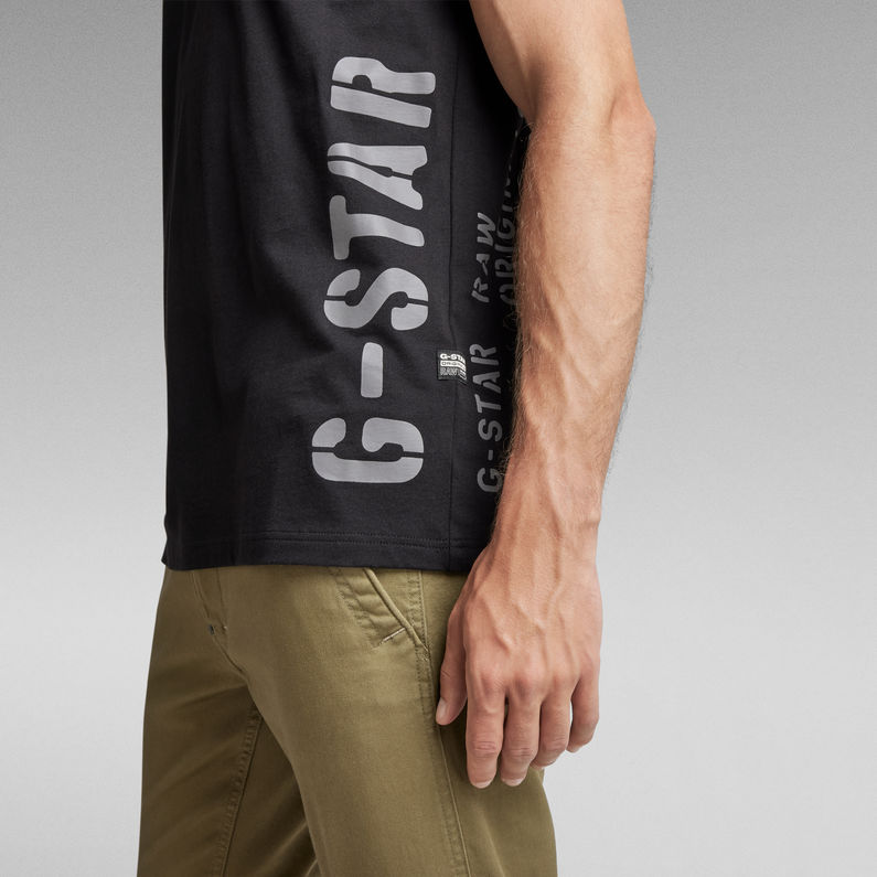 G-Star RAW® Side Stencil T-Shirt Schwarz
