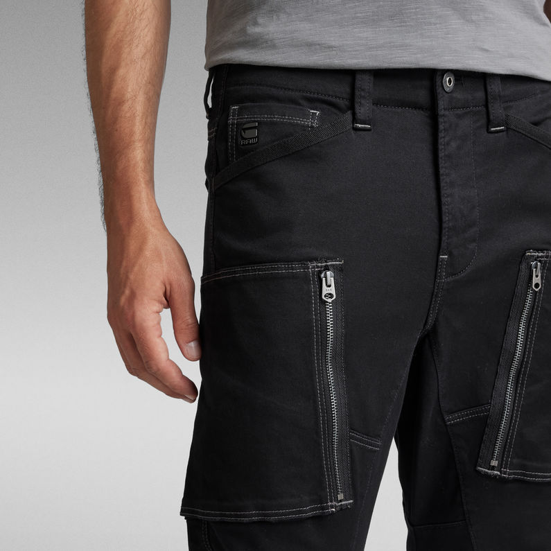 G-Star RAW® Cargo Broek Zip Pocket 3D Skinny Zwart