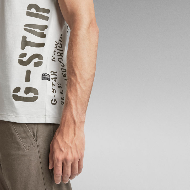 G-Star RAW® T-shirt Side Stencil Gris