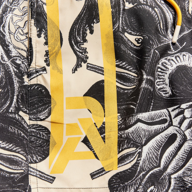 G-STAR® Dirik Jellyfish Allover Zwemshort Meerkleurig fabric shot