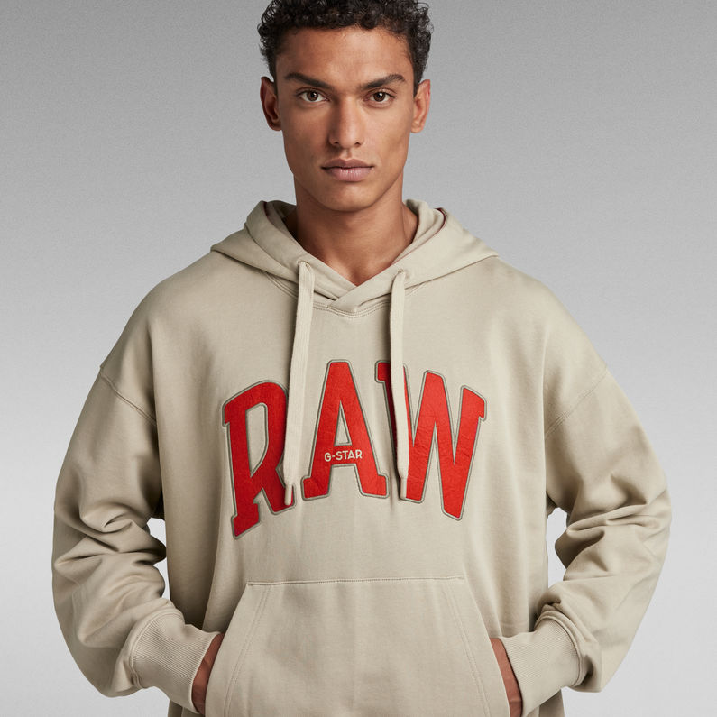 G-Star RAW® RAW University Oversized Hoodie Beige