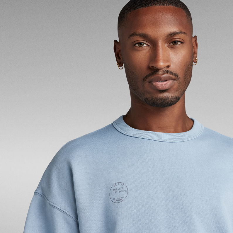 G-STAR® Irregular Graphics Loose Sweatshirt Hellblau
