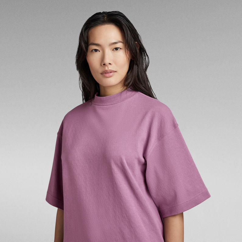 G-STAR® Mock Neck Loose T-Shirt Lila