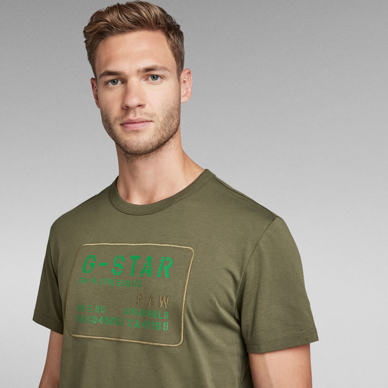 G-Star RAW® Applique Multi Technique T-Shirt Grün