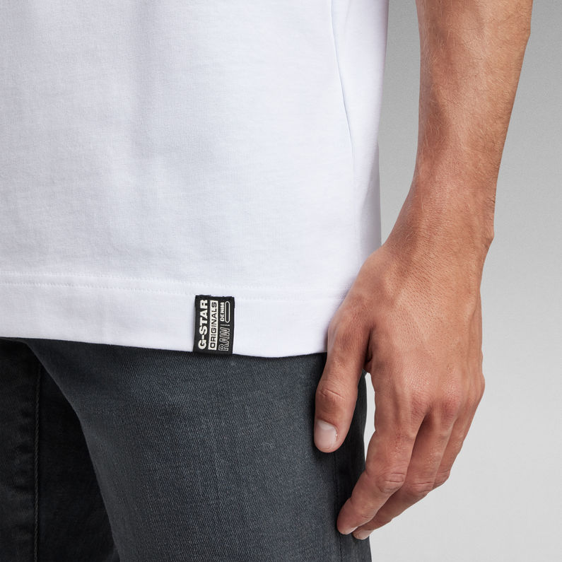 G-STAR® T-shirt Essential Coton Bio Loose Blanc