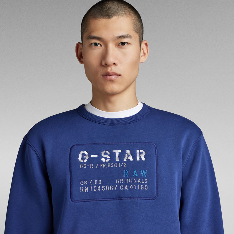 G-STAR® Originals Sweatshirt Mittelblau