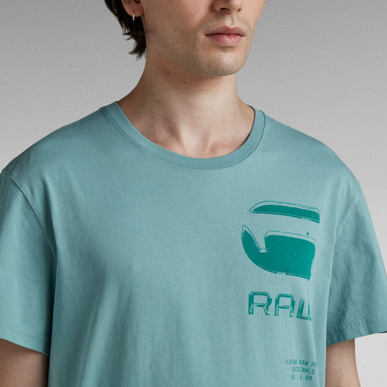 G-Star RAW® Camiseta G RAW Typography Azul claro