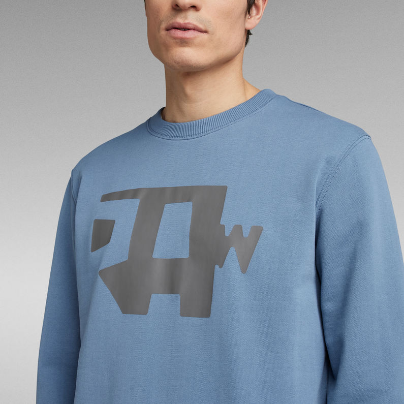 G-Star RAW® Abstract RAW Sweatshirt Mittelblau