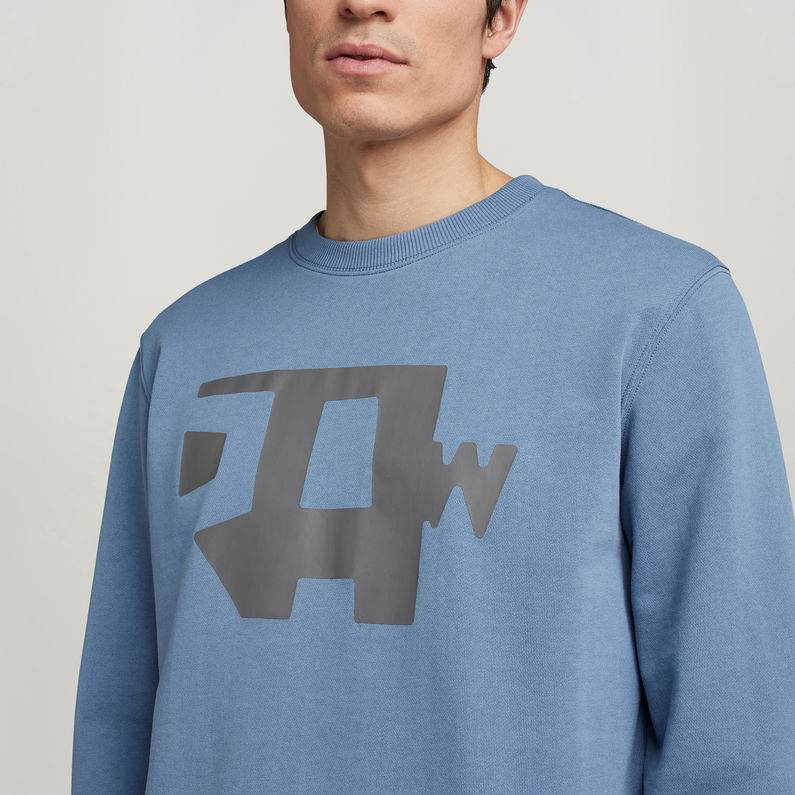 G-Star RAW® Sweat Abstract RAW Bleu moyen