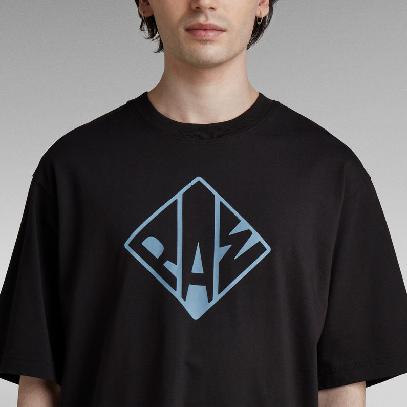 G-Star RAW® T-shirt Typography Boxy Noir