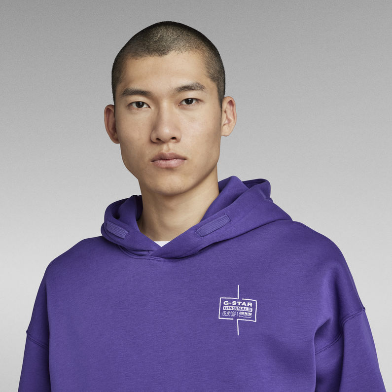 G-STAR® Unisex Core Loose Hoodie Purple