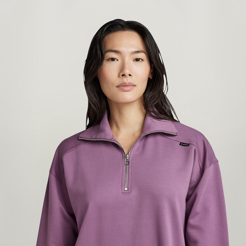 g-star-raw-track-sweater-dress-purple