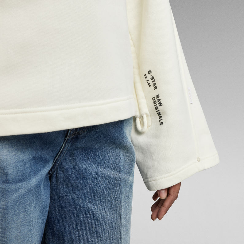 G-STAR® Sudadera Adjustable Sleeve Cropped Blanco