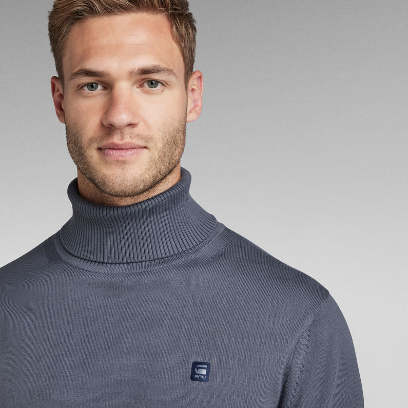 G-Star RAW® Premium Core Turtle Neck Knitted Sweater Medium blue