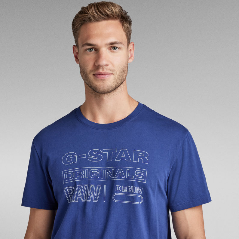 G-Star RAW® Originals T-Shirt Midden blauw