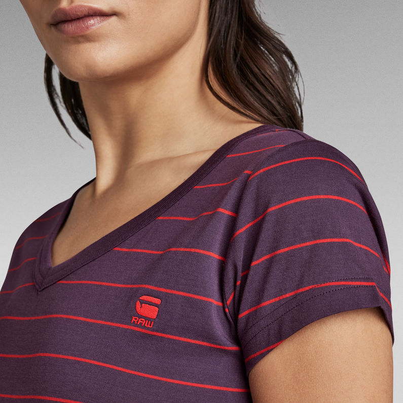 G-STAR® Eyben Stripe Slim V-Neck T-Shirt Mehrfarbig