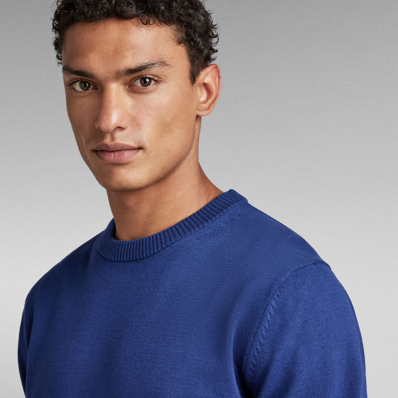 G-Star RAW® Essential Performance Knitted Pullover Mittelblau