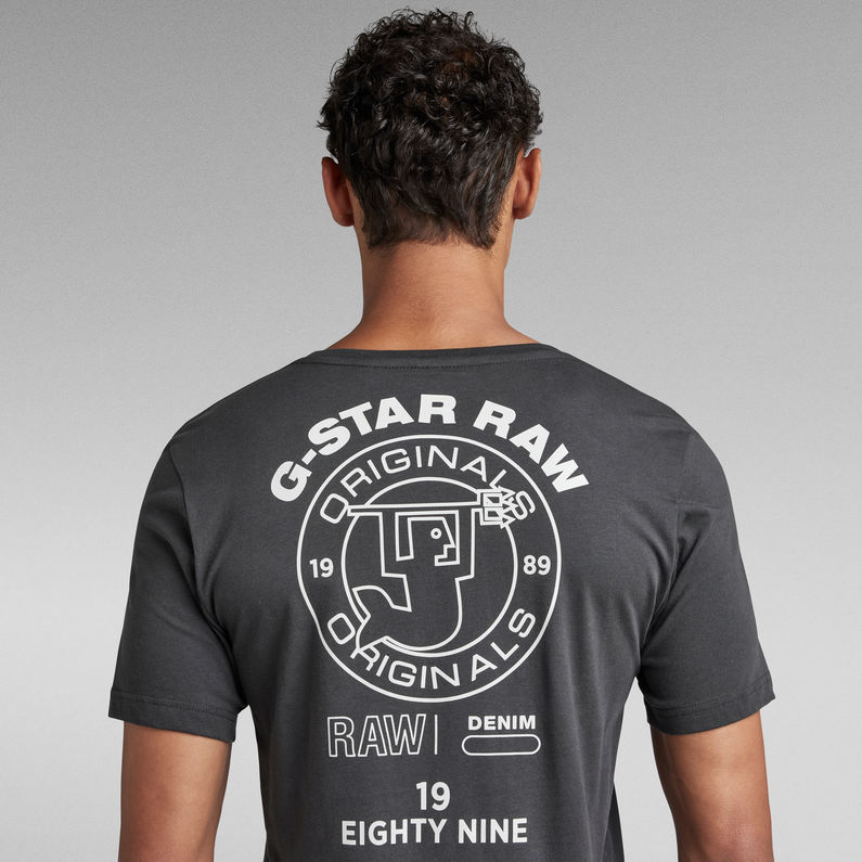 G-Star RAW® Merman Back Graphic Slim T-Shirt Grau