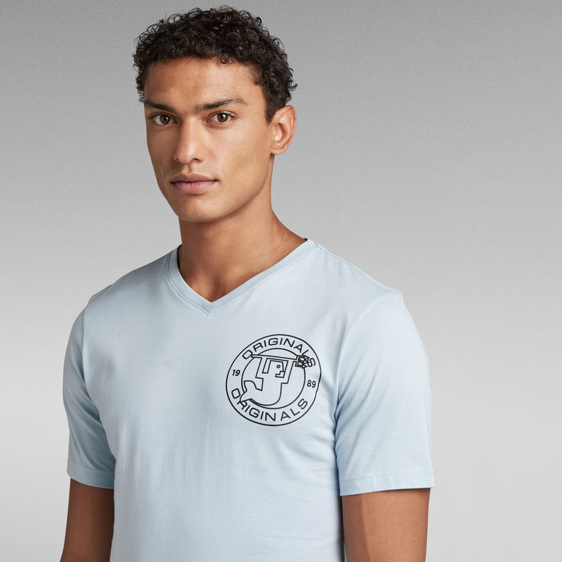 G-Star RAW® Camiseta Merman Back Graphic Slim Azul claro