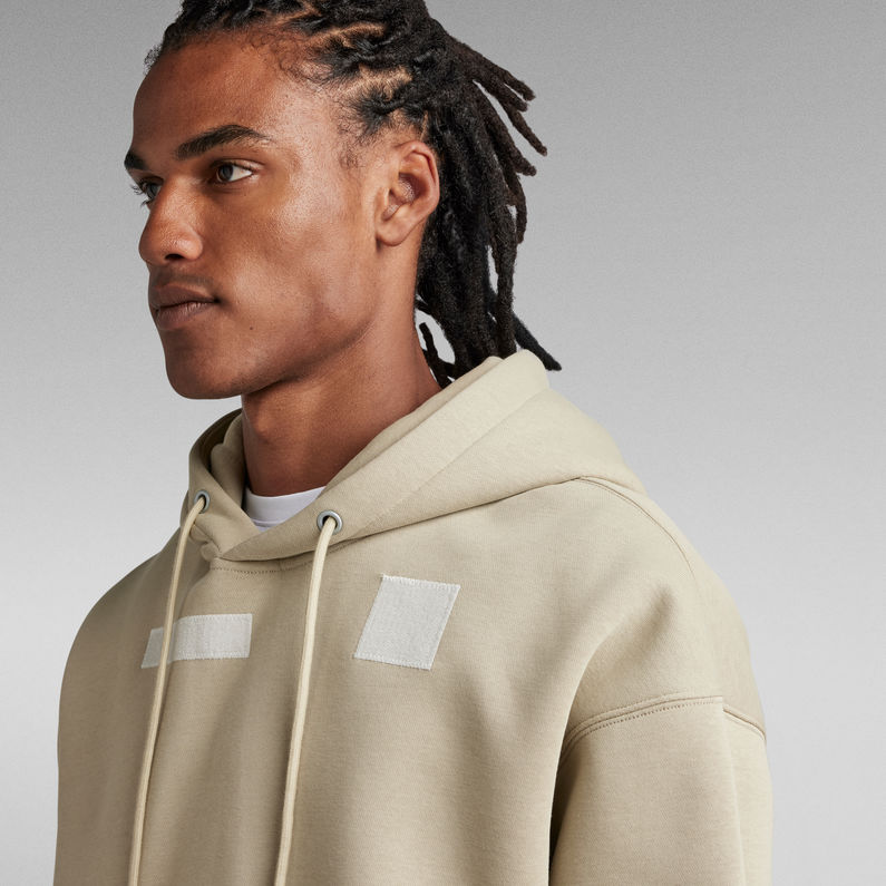 G-STAR® Velcro Loose Hoodie Beige