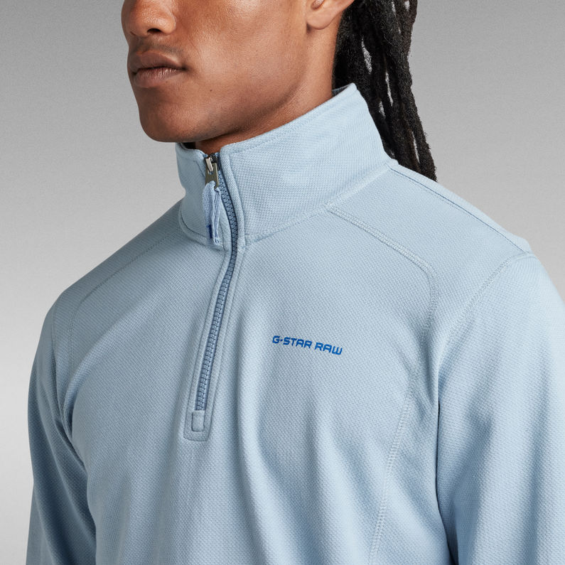 G-Star RAW® Aviaton Half Zip Lightweight Sweatshirt Hellblau
