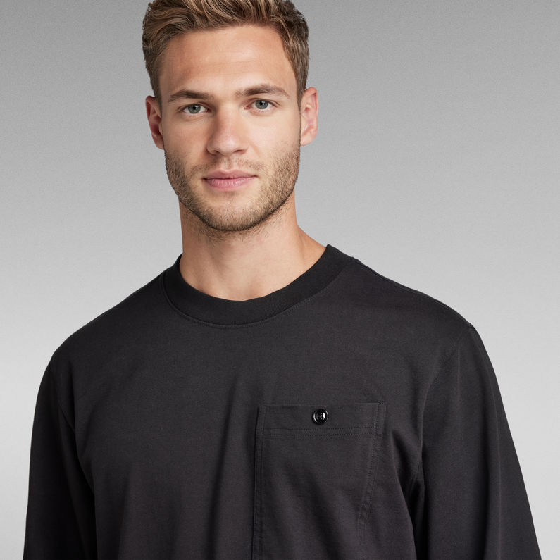 g-star-essential-loose-34-sleeve-t-shirt-black