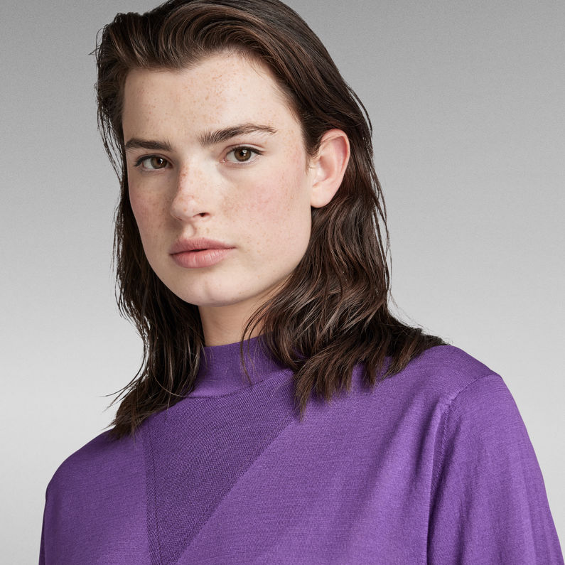 G-Star RAW® Core Mock Neck Knitted Top Lila