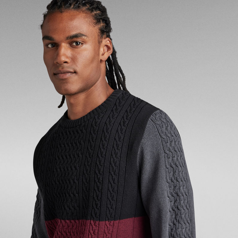 G-Star RAW® Cable Color Block Loose Knit Multi color