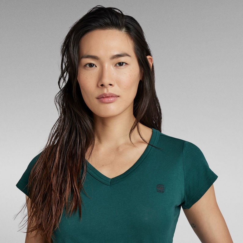 G-Star RAW® Eyben Slim V-Neck T-Shirt Green