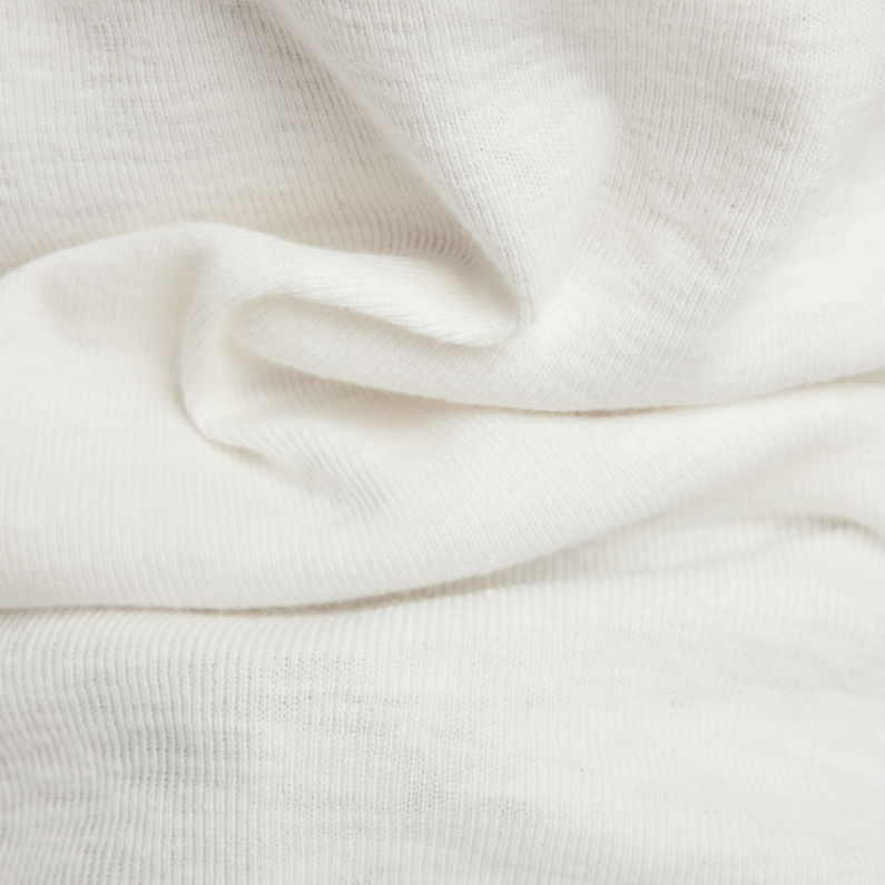 G-STAR® Haut Henley Half Sleeve Slim Blanc
